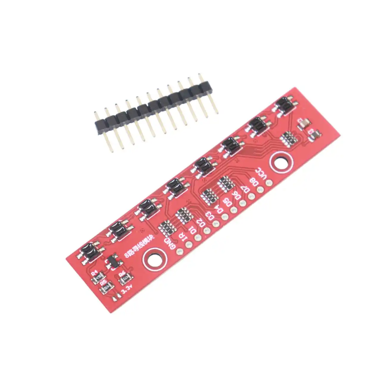 8-Channel Infrared Line Tracking Module – IR Detector Hunt Sensor - Price in Bangladesh